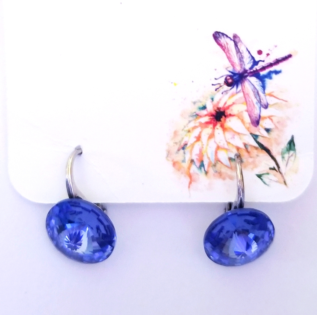 New Tanzanite Swarovski Crystal Element Earrings